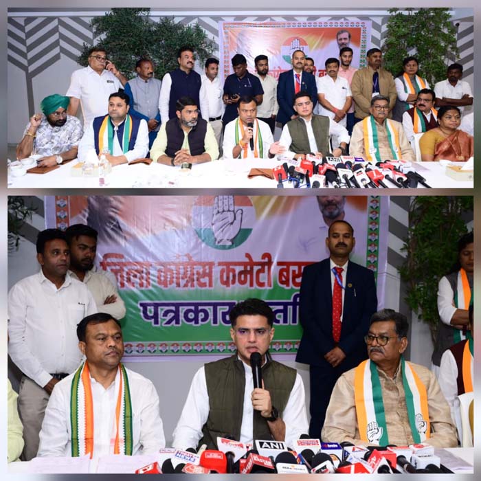 मीडिया से चर्चा करते हुए सचिन पायलट